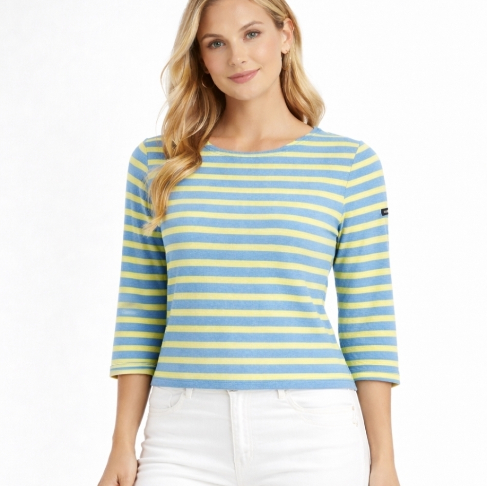 SAINT JAMES Striped Blue and Yellow Top Size  4us